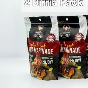 La Purepecha Birria Marinade - 32oz Set  (2 Bags with 2x 8oz Pouches Each) - Ready To Use Sauce for 6 lbs of Meat each pouch - Authentic Mexican Flavor