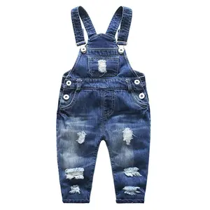 KIDSCOOL SPACE, 12M-5T Boys & Girls Denim Overalls, Little Kids Bib Pocket Jean Workwear