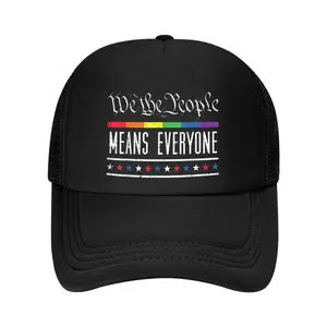 Gay Pride We The People Everyone LGBT Rainbow Flag Men Women Baseball Cap