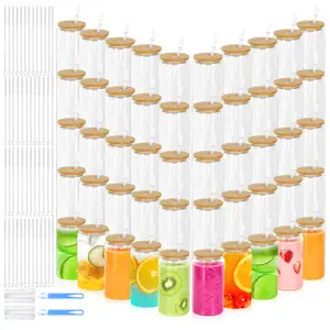 50-Pack 16oz Single-Layer Sports Cups with Bamboo Lids. Reusable drinkware, a high-quality choice for birthday parties, office use, graduation gatherings and more. Also an ideal gift set for Graduation Season, Christmas and other festivals.