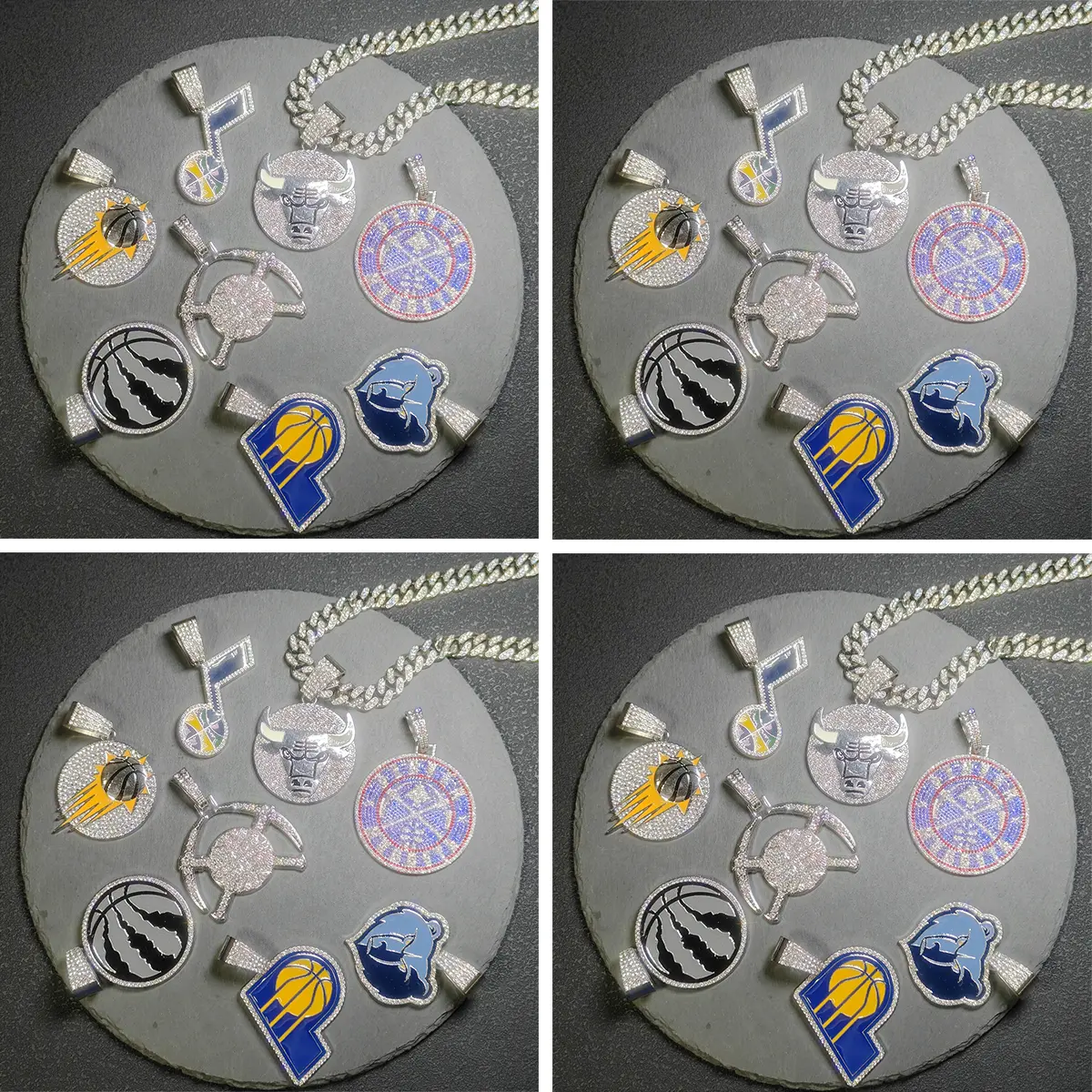 Fashion Cuban Chain Hip-Hop Style Rhinestones Men's Personalized Necklace,  Basketball Graphic Pendant, Unisex Gift for Boyfriend Woman, A necklace suitable for wearing while watching a game to enhance the atmosphere