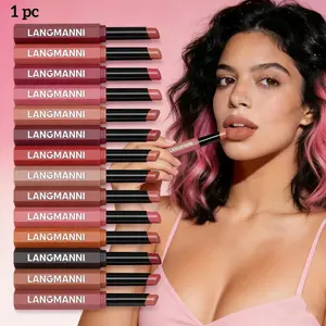 Hexagonal Angled Tip Matte Lipstick - Long-Lasting Precise One-Swipe Makeup