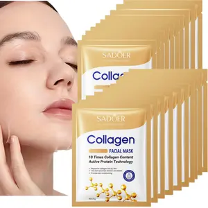 20pcs Collagen Bone Moisturizing Face Masks, Deep Hydration Without Greasy Feel, Oil Control & Pore Tightening, Nourishes Skin, Low-Irritation Formula, Suitable for All Skin Types, Top Choice for Holiday Gifts
