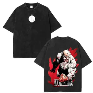 （Invincible Young Hero Series2）2026 New Invincible Grand Regent Thragg Print T-Shirt, 100% Premium Washed Cotton, Unisex Loose Fit T-Shirt, Casual Crew Neck Short Sleeve Fashion Top, Suitable for Summer Everyday Streetwear for Men and Women.