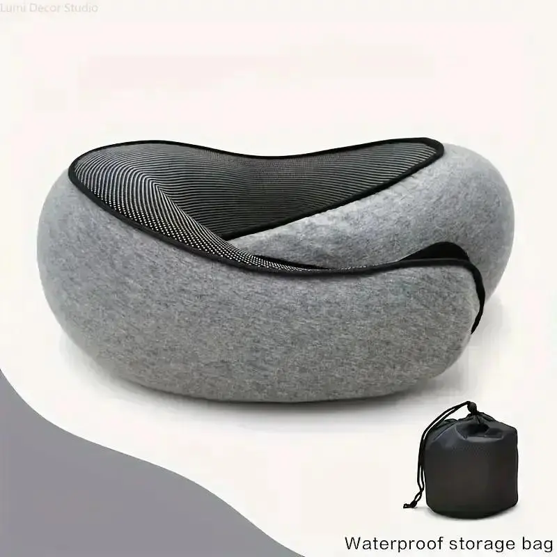U-Shaped Ergonomic Neck Pillow for Travel, Durable Memory Foam Support for Women, Portable with Washable Cover for Car & Airplane, Supportive Head Cushion, Compact, Machine Wash, Roll-Up