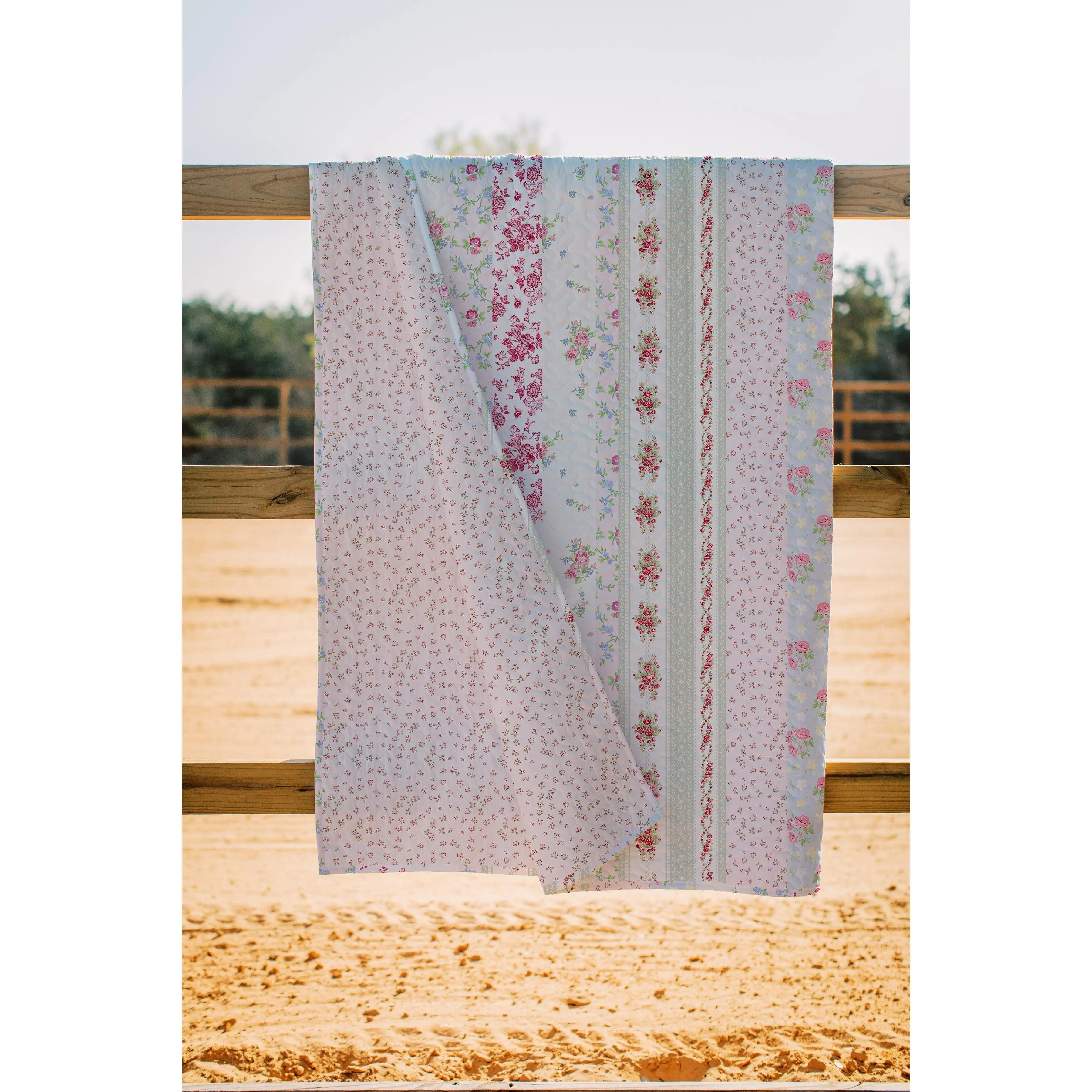 Lynette Patchwork Stripe Quilt