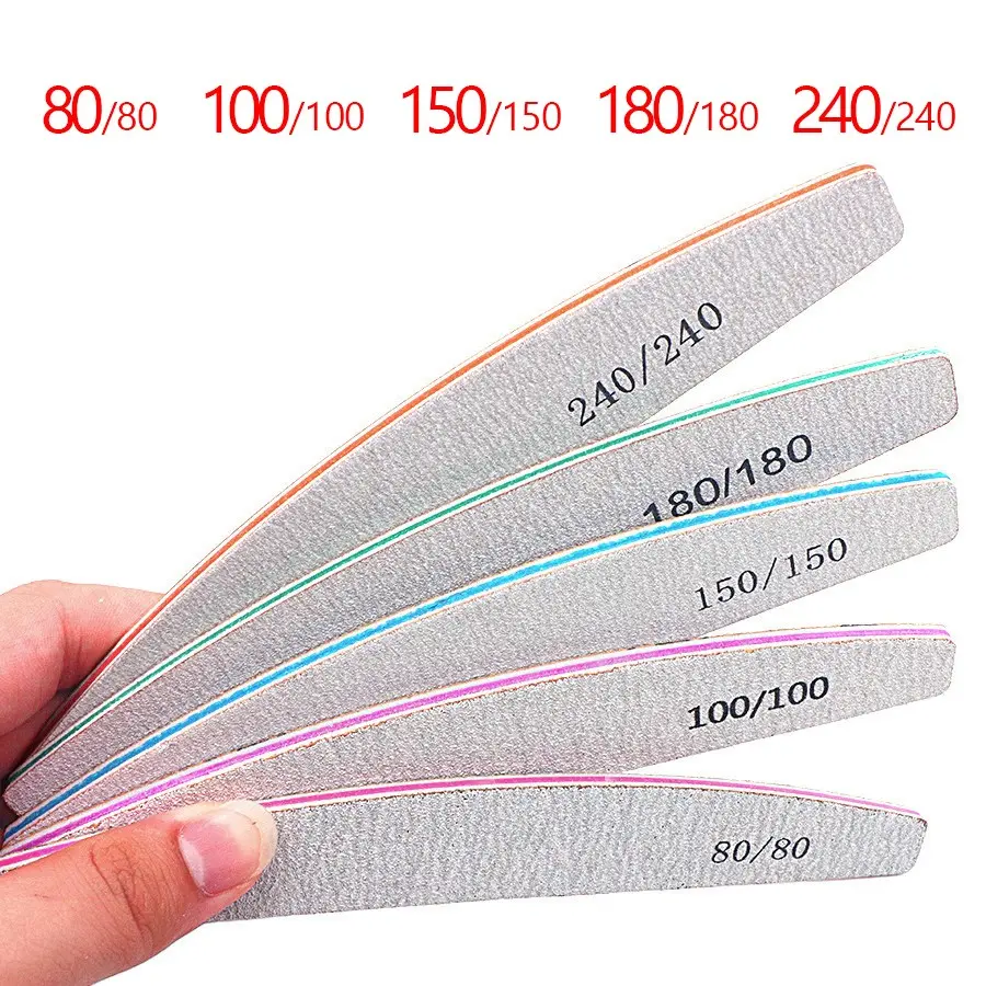 Professional Nail File Set, 5-Piece 80-240 Grit Sandpaper, Essential Beauty Tools for Manicure and Pedicure, Acrylic Nails, Nail Art, Nail Care, Nail Supplies Equipment, Nail File Kit