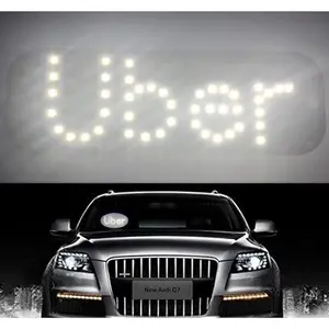 Windshield Green LED Sign  Control Car Share Light Suction Cup Mount Decoration