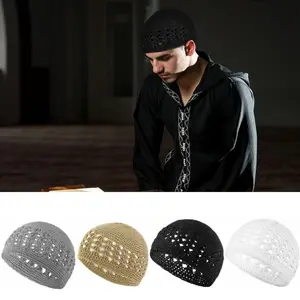 4 Pcs Stretchy Solid Color Knitted Crochet Beanie Skull Caps - Breathable Sports & Outdoor Head Covers for Men, Women, Breathable Head Cover