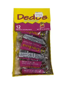 Indy Dedos Spicy and Sour Candy – Watermelon Flavor – Mexican Chili Candy – 12 Pieces Display Box – 8.4 oz