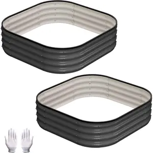 2 Pcs Raised Garden Beds Outdoor, Round Planter Raised Beds