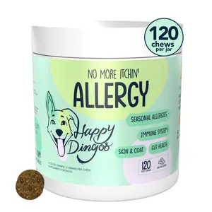Happy Dingos No More Itchin' – Allergy & Immune Relief Chews for Dogs, 120 Count