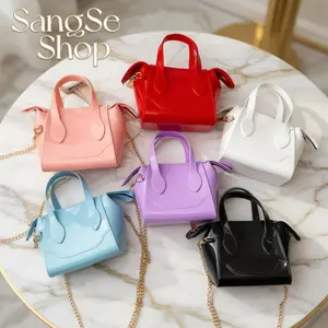 Girls' 2026 Cute Mini Jelly Crossbody Bag - Lightweight Waterproof Shoulder Bag with Top Handle, Portable Small Purse, Sweet Fashion Design for Daily Wear, Travel