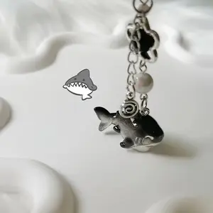 1pc Y2k Cute Simulation Marine Animal Shark Chain For Mobile Phone, Ccd Camera, Small Decoration Pendant Accessories