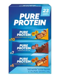 Pure Protein Bars Gluten Free, Chocolate Variety Pack 23 ct.