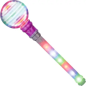 Spinning Magic Ball Wand, 14" LED Spin Toy for Kids with Batteries