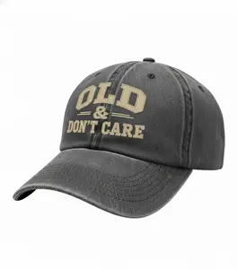 Old Don’t Care Washed Dad Hat, Funny Vintage Embroidered Low Profile Baseball Cap with Sarcastic Attitude, Soft Washed Cotton Adjustable Hat for Men Women, Casual Everyday Streetwear, Perfect Gift for Gen X Dad Mom Friends Who Don’t Care