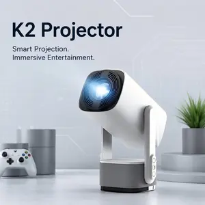 K2 Mini Projector HD 4K Built-In Battery Swivel Portable Smart Projector Home Theater Office Outdoor TV Video Projector