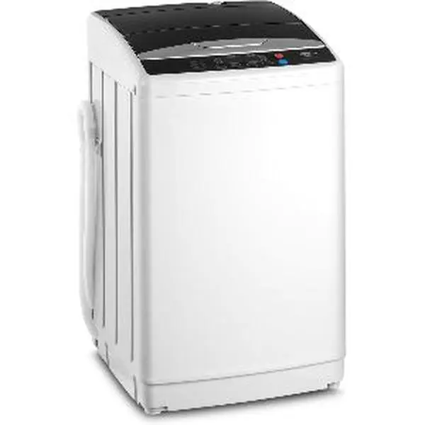 ROVSUN 17.8/25/30LBS Portable Washing Machine, Full-Automatic Electric Laundry Machine with Stainless Steel Drum, 110V Compact Washer, Washer and Spin Dryer Combo with Drain Pump for Apartment, Dorms, RV, 400W