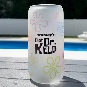 Diet Dr. Kelp Glass Cup | Kelp Cup | SpongeBob Cup | Summer Glass Cup