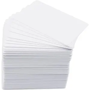 100 Pack  Blank PVC Cards, Graphic Blank ID Card, CR80 30 Mil White Plastic Cards For Photo ID Badge Printers