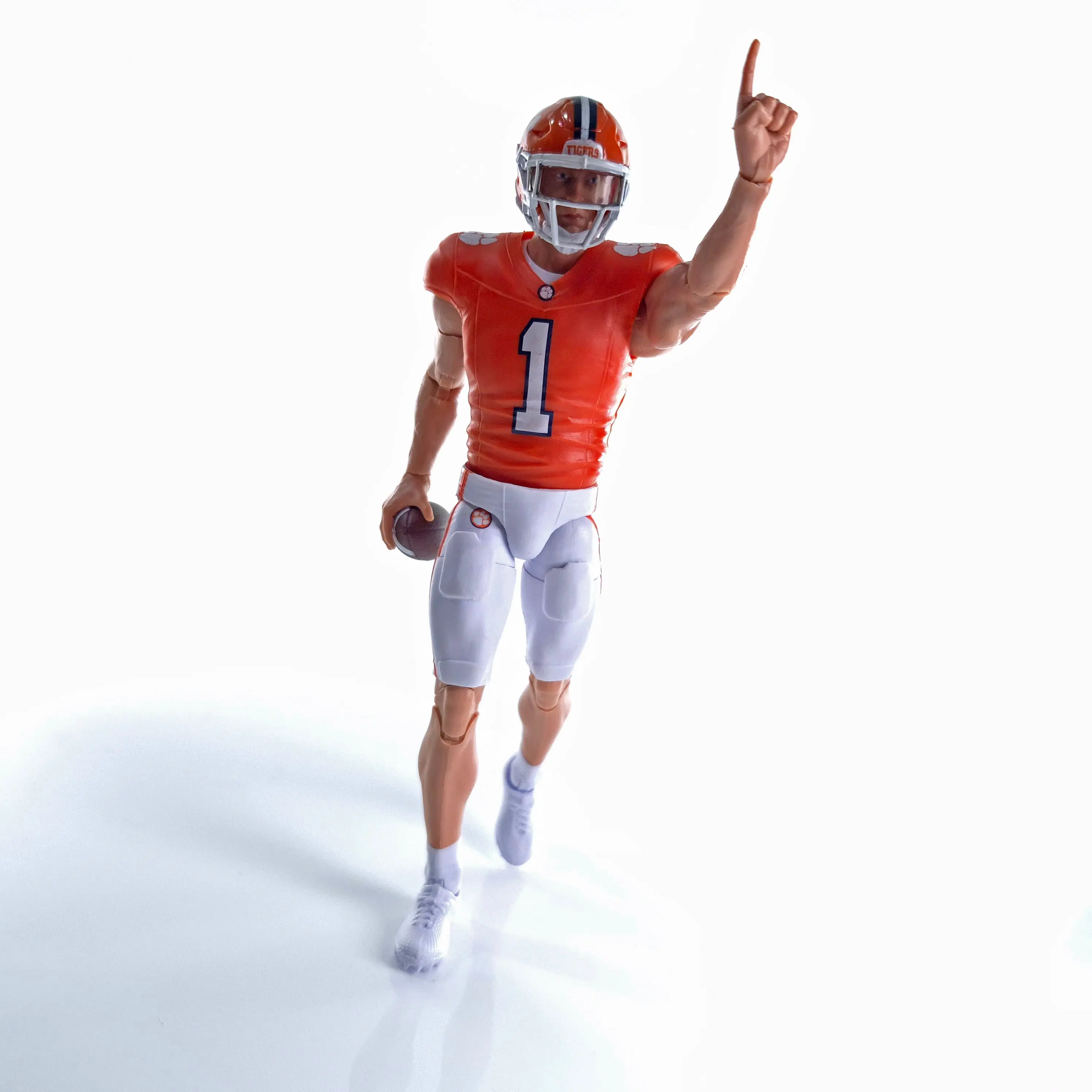 New Articulated Clemson Football Walk-On Player Sports Collectible Figurine, Lightweight Design, Jersey Number Included, for Clemson Football Fans