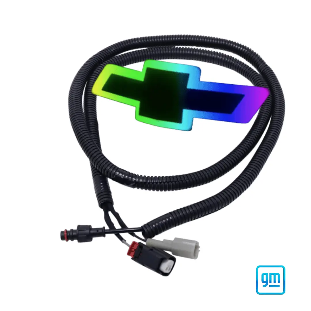 Black RGB LED Bowtie Logo Grille Emblem for 2016-2024 Chevrolet Camaro, Pre-Taped, Bluetooth & Remote Controlled RGB Lighting