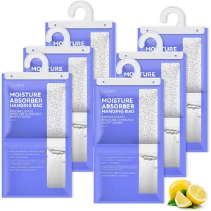 Clevast Hanging Moisture Absorber Bags, 6x280g, Moisture Absorber Packets, 10x230g, Dehumidifier Bag for Closet, Unscented Hanging Humidity Absorber in Wardrobes, Bedrooms, Bathrooms, RV