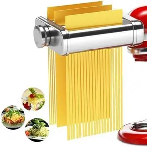3IN1 Pasta Maker Attachment for   Mixers, Pasta Attachment Includes Pasta Sheet Roller, Spaghetti  & Fettuccine , with Cleaning Brush