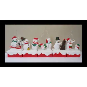 Hallmark Snow Many Memories Singing Snowmen with Light Up Tree Set NEW