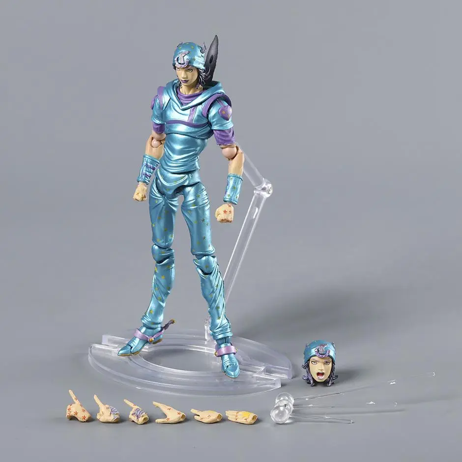 Super Action JOJO Part VII Steel Ball Run Johnny Joestar Figure Collectible Model Toy Desktop Doll