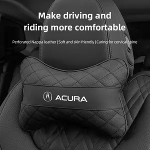 Car Headrest Neck Support Seat Lumbar Cushion Neck Pillow Interior For Acura ADX RDX ZDX Integra NSX MDX TLX CDX ILX RLX TL RL