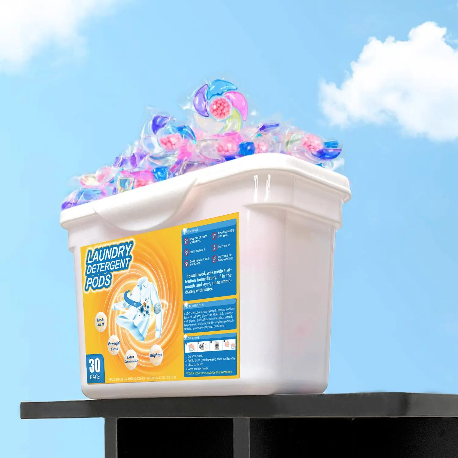 6 in 1 Laundry Beads, 30/50/300pcs/set Multi-purpose Household Laundry Detergent Strong Decontamination Washing Beads, Premium Detergent Pods, Detergent Balls, Cleaning Supplies, Various Laundry Needs, Washing Capsules