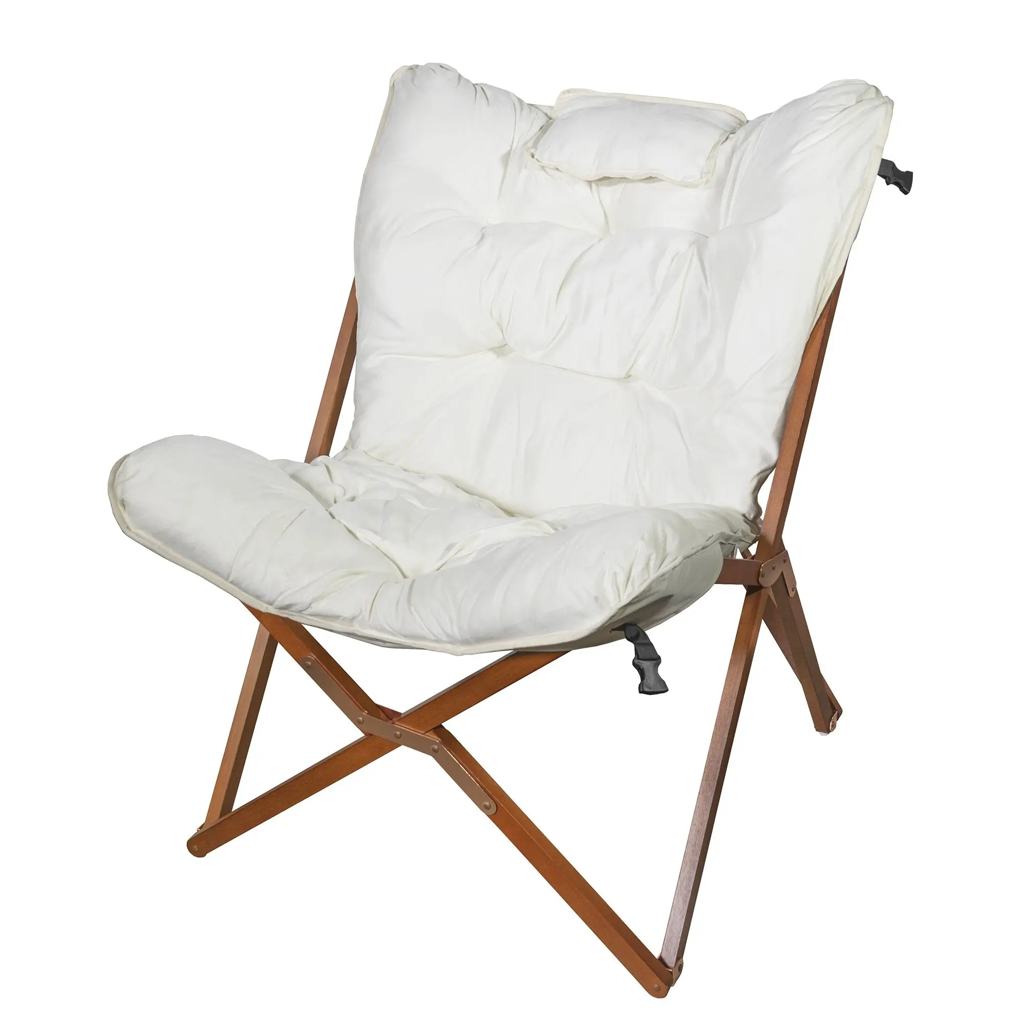 Zenithen Indoor Wood Butterfly Folding Accent Chair For Dorms, Bedrooms, and Living Rooms