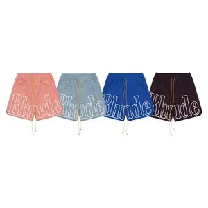 Men's new alphabet print drawstring waist shorts for summer Casual loose nylon sports cropped shorts