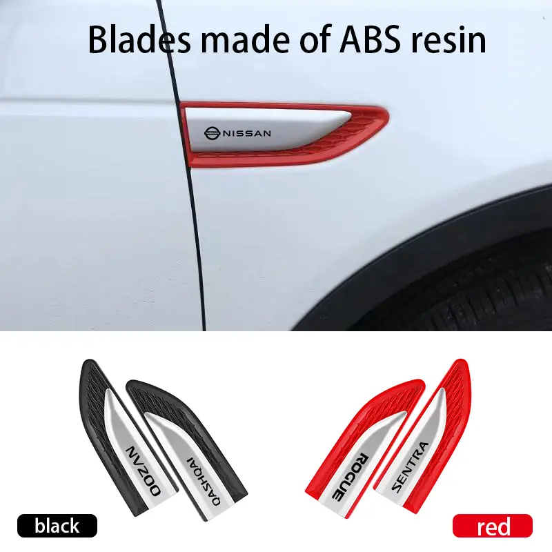 Car Door Side Fender Blade Decal Sticker ABS Resin Car Body Protective Sticker For Nissan NV200 Qashqai rogue sentra Accessories