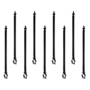 VEVOR Chain Link Fence Extensions, 9 Packs 27.4" Extension Height, Galvanized Post Extender for 1.3" to 1.5" Top of Fence, U Bracket, Barbed Wire Extend Arm for Privacy, Prevent Dogs Jumping Out
