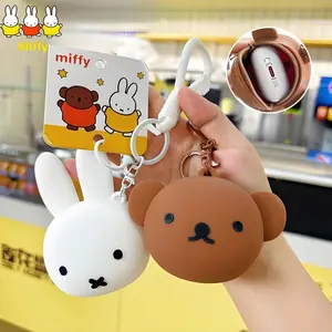 Kawaii Anime Miffy Rabbit Boris Bear Silicone Coin Purse Cute Cartoon Mini Earphone Bag Coin Storage Bag Girl Gift 2026 New Gift