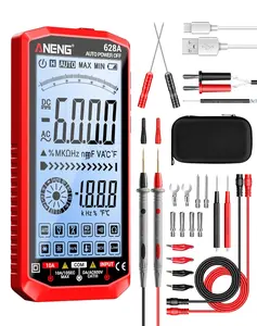 Multimeter,Digital Voltmeter Tester,TRMS 6000 Counts Rechargeable Meter Measures AC/DC Voltage,Current,Resistance,Capacitance,Temperature,Hz,NCV,Diode,Continuity Auto Ranging Electircal Tools