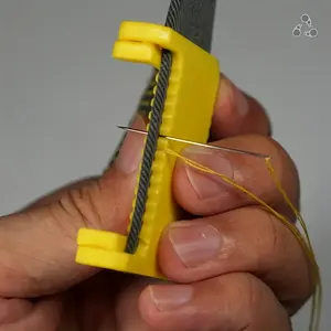 4 Pack Durable Plastic Sewing Awl Fixing Tool Set Yellow and White Design Easy Grip Handle for Beginners Housewives Seniors Simple Handcraft Accessories Sewing Tools Perfect for Sewing Projects Mending Leather Canvas Upholstery DIY Repair Kit 2026