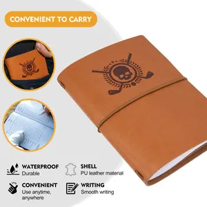 Leather Golf Scorecard Journal with Pencil and Pocket-Sized Log Book - Ideal Gift for Sports Enthusiasts and Outdoor Golfers golf accessory