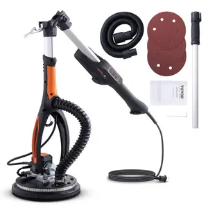 【SummerFinds】VEVOR Drywall Sander (Dust Bag not Included, Compatilble /w Vacuum Cleaner), 800W Brushless Motor Electric Sander, Variable Speed 1000-2300 RPM Wall Sander, Foldable Ceiling Sander with Double-Deck