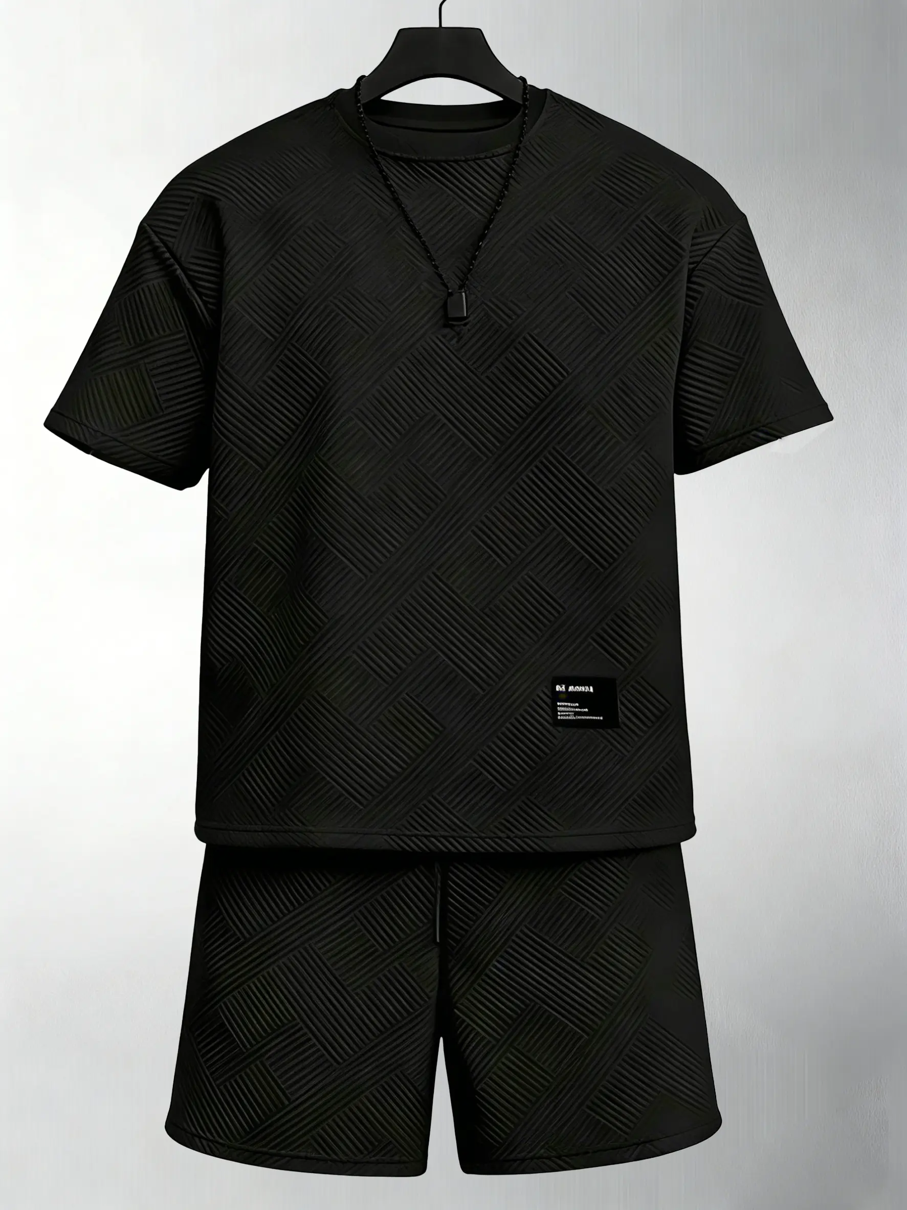 Men's Summer Fashionable 2-Pieces Casual Sports Set - Trendy Top & Pants, Polyester Clothes, Casual Sportswear Outfit, Match-and-Go Set for Trendy Look