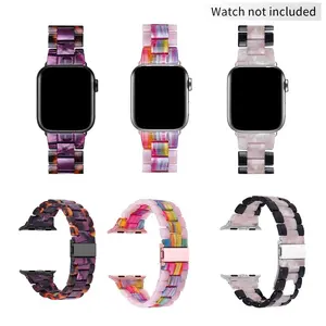 Fashionable Resin Watch Band, Stylish & Exquisitely Designed Watch Band for Women & Men, Adjustable Clasp Watch Band for Apple Watch Series 3/4/5/6/7/8/9/10/SE, Wearable, Smartwatch Strap