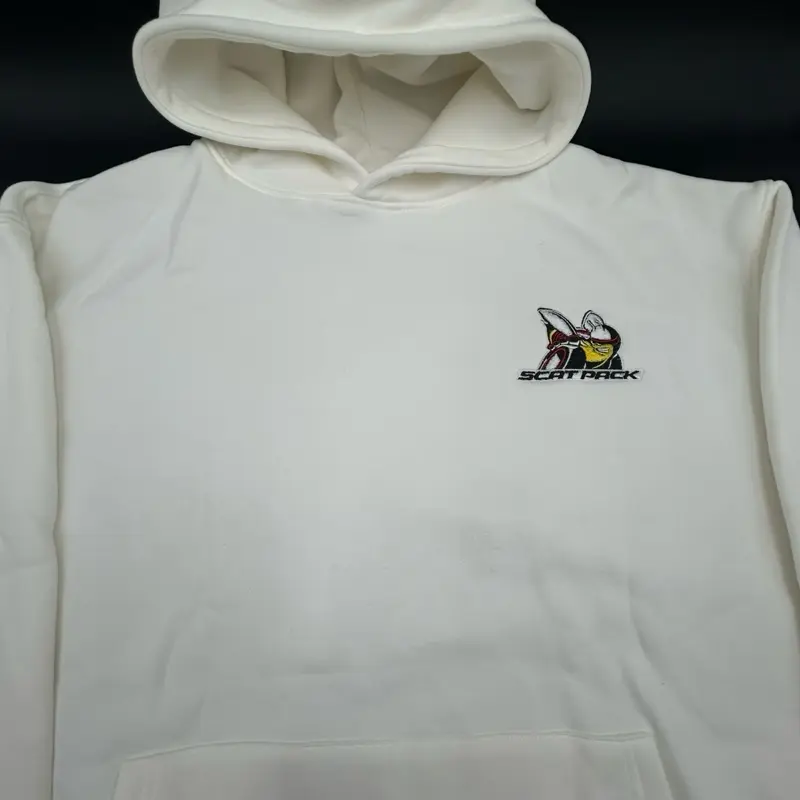 Scatpack Embroidered 100% Cotton Heavyweight Oversized Hoodie Car Enthusiast Menswear Pullover Casual