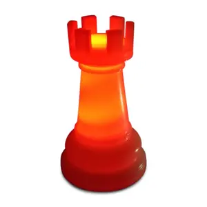 MegaChess 14 Inch Perfect Rook Light-Up Giant Chess Piece - Multi-Color LED Lights 8 Colors