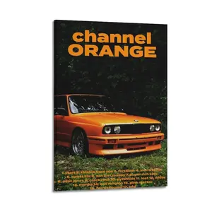 Frank Ocean Channel Orange Poster for Bedroom Aesthetic Canvas Wall Art Living Room Posters Painting Artistic Picture Print Modern Family Decor Artist Bathroom Poster Decoration Items