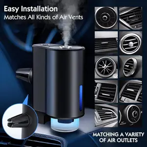 Smart Car Air Freshener, USB Rechargeable Car Aroma Diffuser with LED Light, Car Vent Aroma Diffuser, Car Interior Accessories