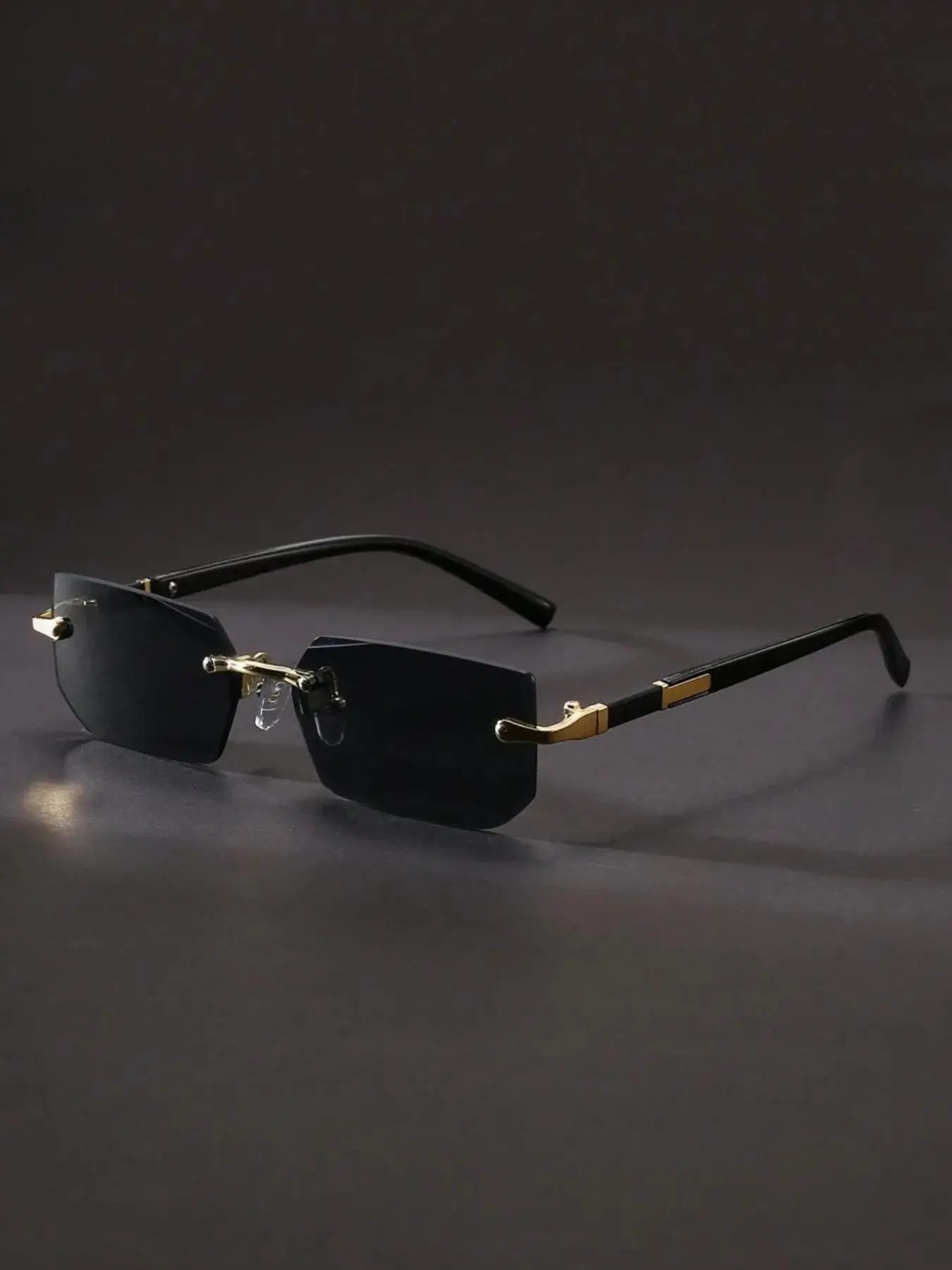 Unisex Simple Style Glasses, Trendy Casual Rimless Glasses for Everyday Use, Fashion Accessories for Outdoor Activities, Trendy Styling Sunglasses