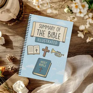 Bible Theme Spiral Devotional Notebook, Illustrated Summary of The Holy Bible with Key Themes & Visual Notes - Spiral Bound Journal for Adults, Perfect for Personal Study, Group Discussion or Meaningful Gift